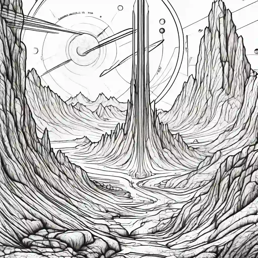 Alien Planet Exploration coloring pages